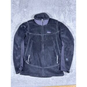 Patagonia Jacket R2 Regulator Womens M Black Full Zip Embroidered